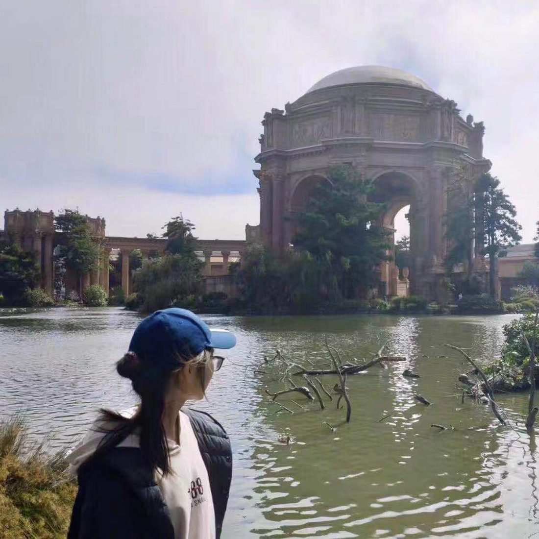 At the Palace of Fine Arts lagoon, San Francisco